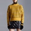 Shop (W) Moncler FW22 Suéter Amarillo Cuello Redondo con Puños a Rayas Color Block. H20939C00003M1115110