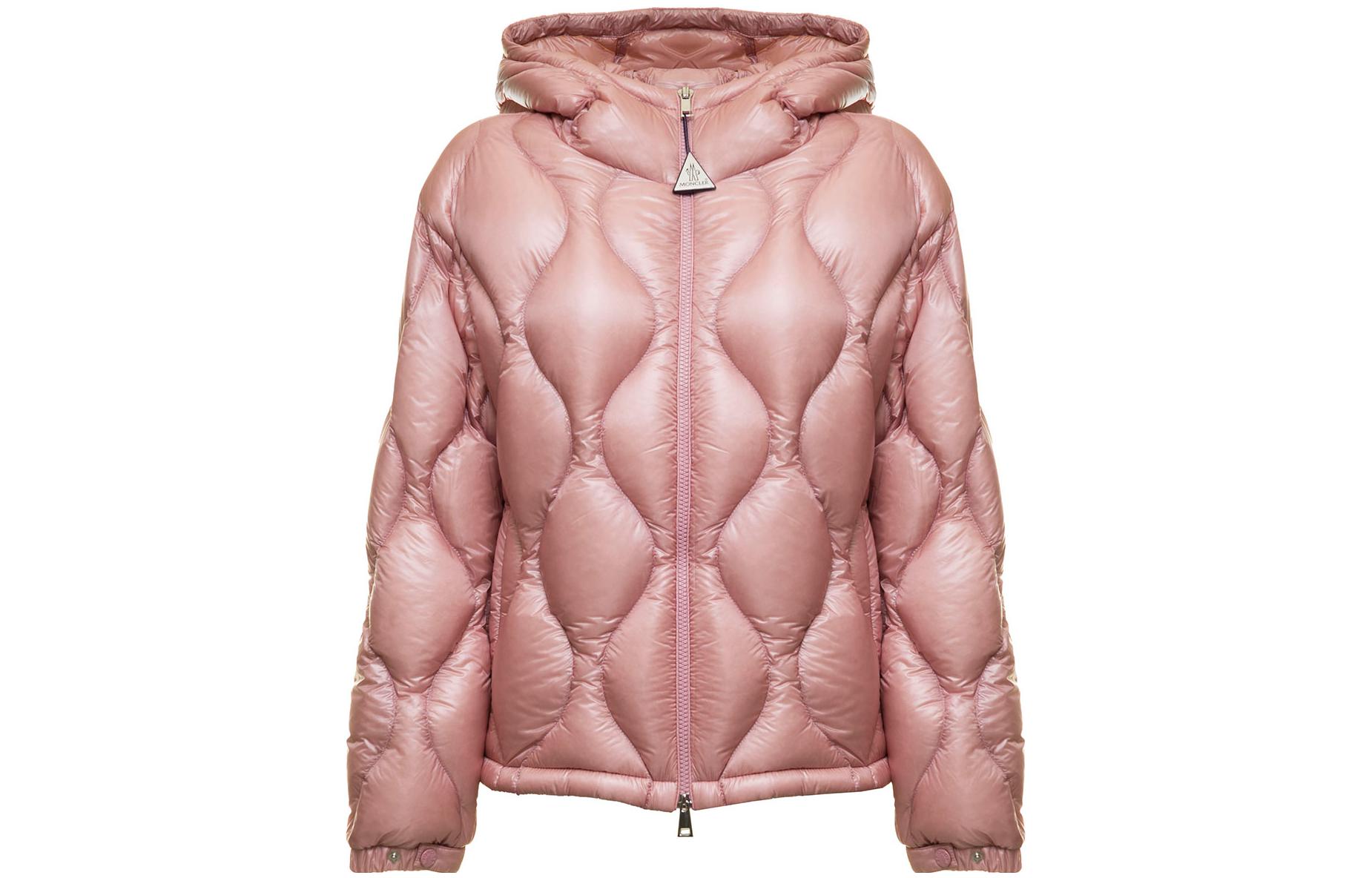Order (W) Moncler FW22 Jaket Pendek Quilted Hooded Down Anthon Pink Stylish. H20931A00019595B1526