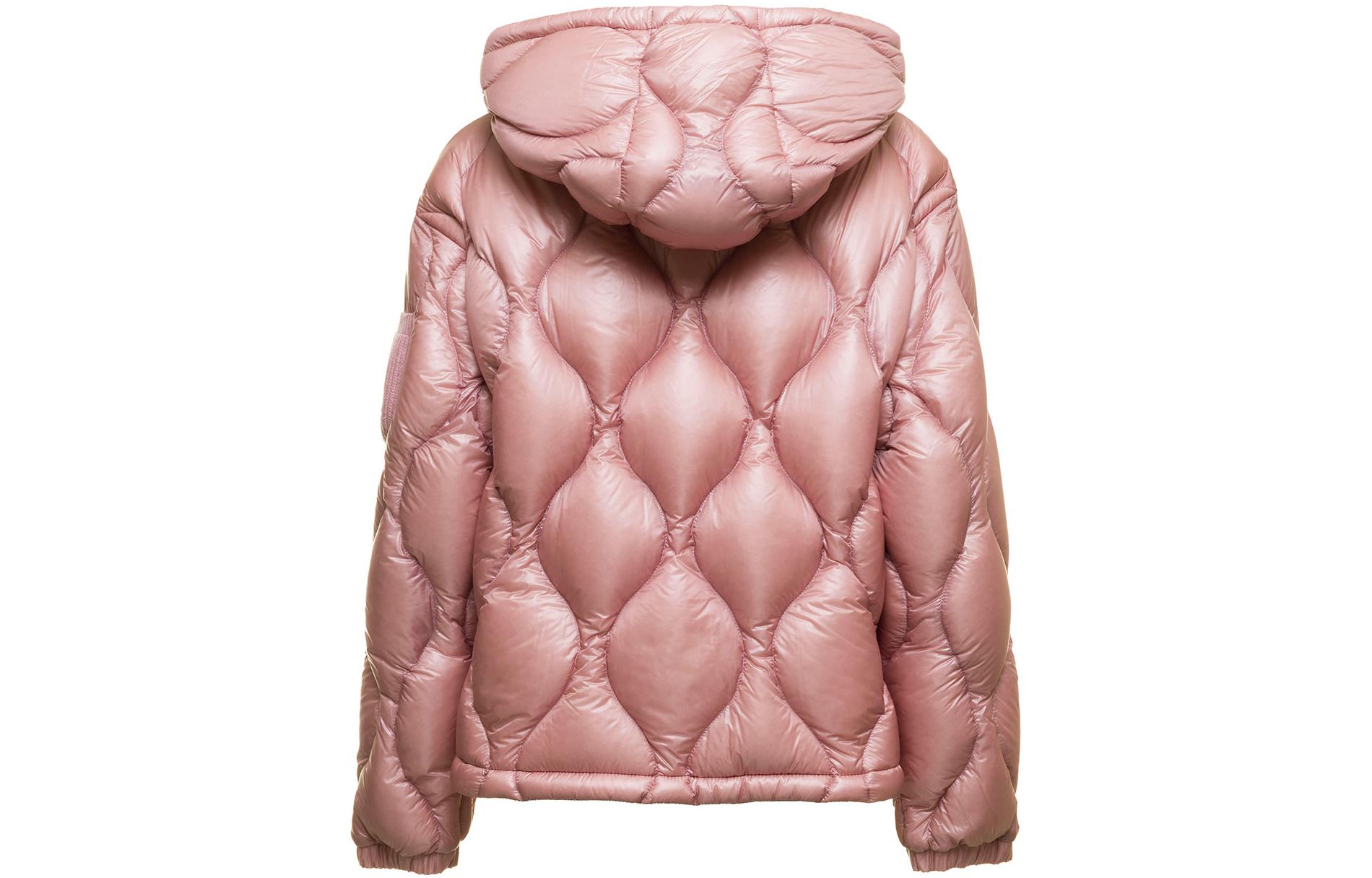 Lookbook (W) Moncler FW22 Jaket Pendek Quilted Hooded Down Anthon Pink Stylish. H20931A00019595B1526