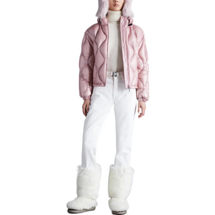 Purchase (W) Moncler FW22 Jaket Pendek Quilted Hooded Down Anthon Pink Stylish. H20931A00019595B1526