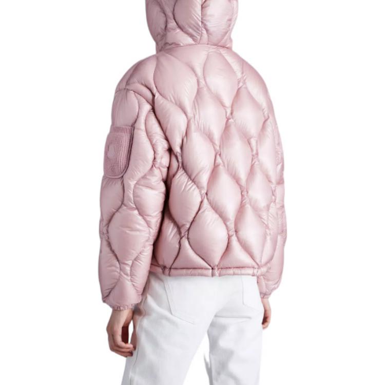 Sizing (W) Moncler FW22 Jaket Pendek Quilted Hooded Down Anthon Pink Stylish. H20931A00019595B1526