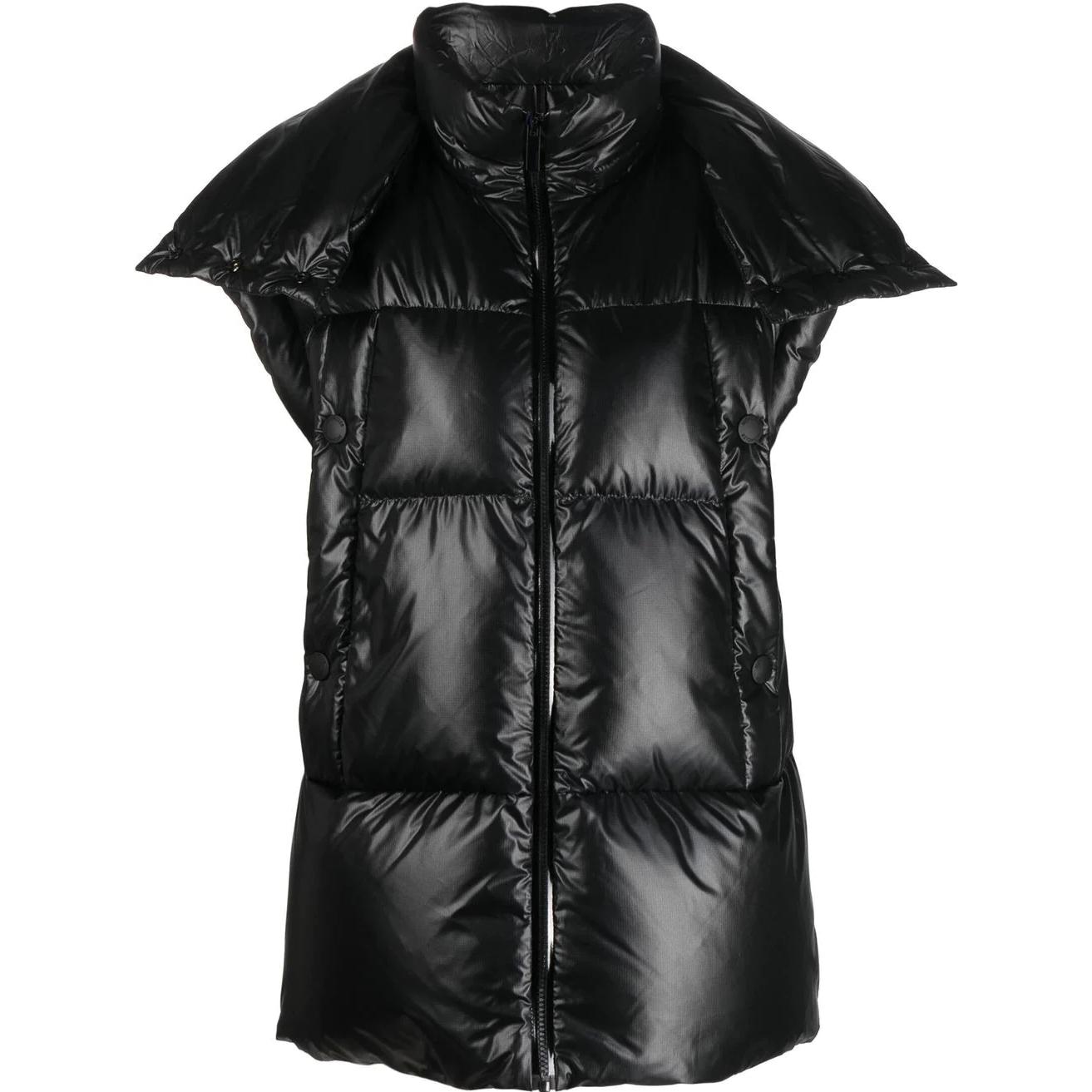 (Women) Moncler FW22 Aydat  Black Quilted Puffer Vest with Logo Patch. H20931A00033595OK999