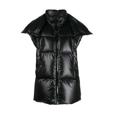 (Women) Moncler FW22 Aydat Black Quilted Puffer Vest with Logo Patch. H20931A00033595OK999