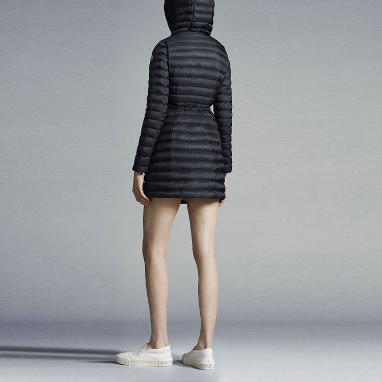 Purchase (W) 蒙口 2022秋冬 巴贝尔长款羽绒服午夜蓝腰带收腰夹克 H10931C1010053048778