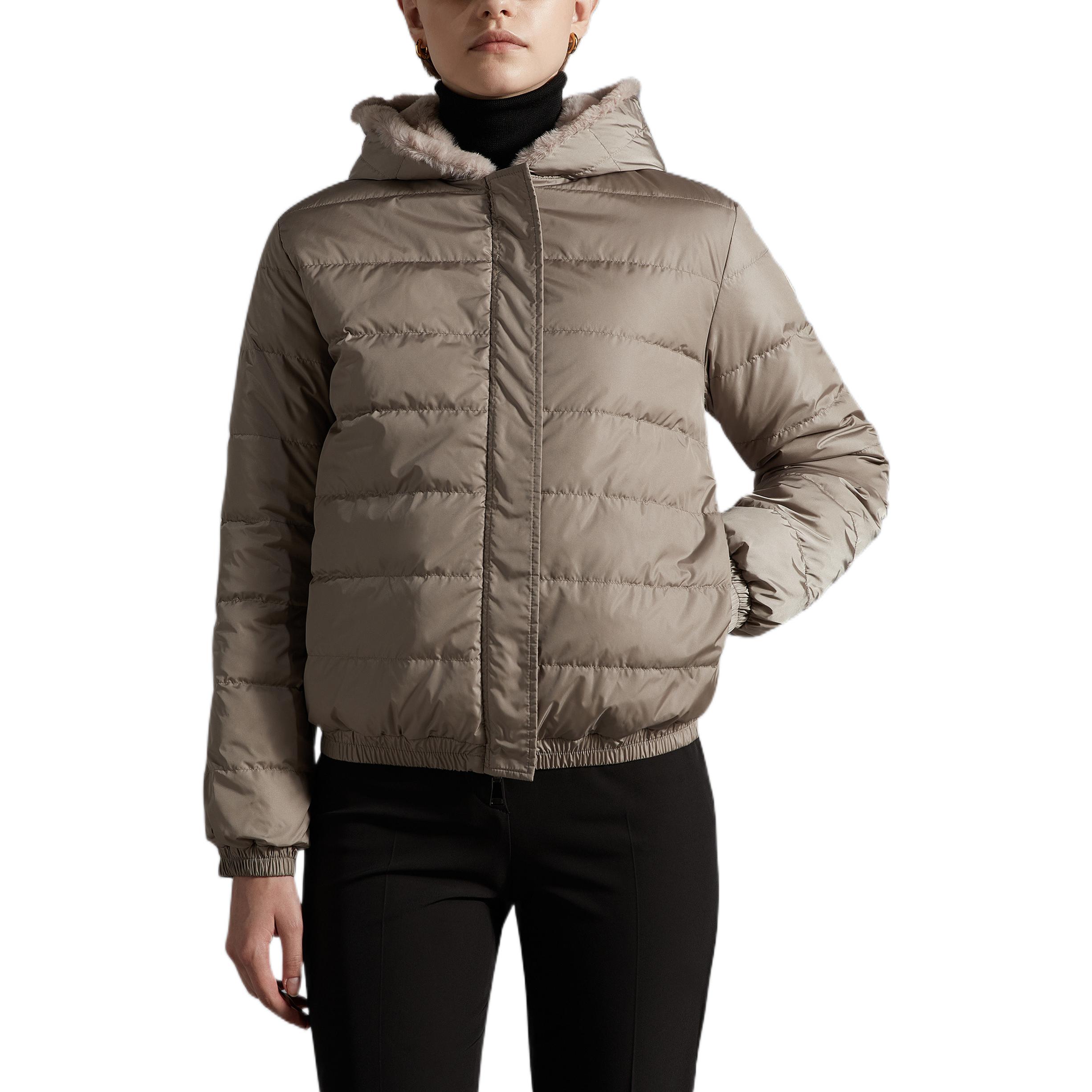 (Women) Moncler FW22 Beige Reversible Quilted Logo Hooded Down Jacket for Women. H20931A00110899SG229 圖 4