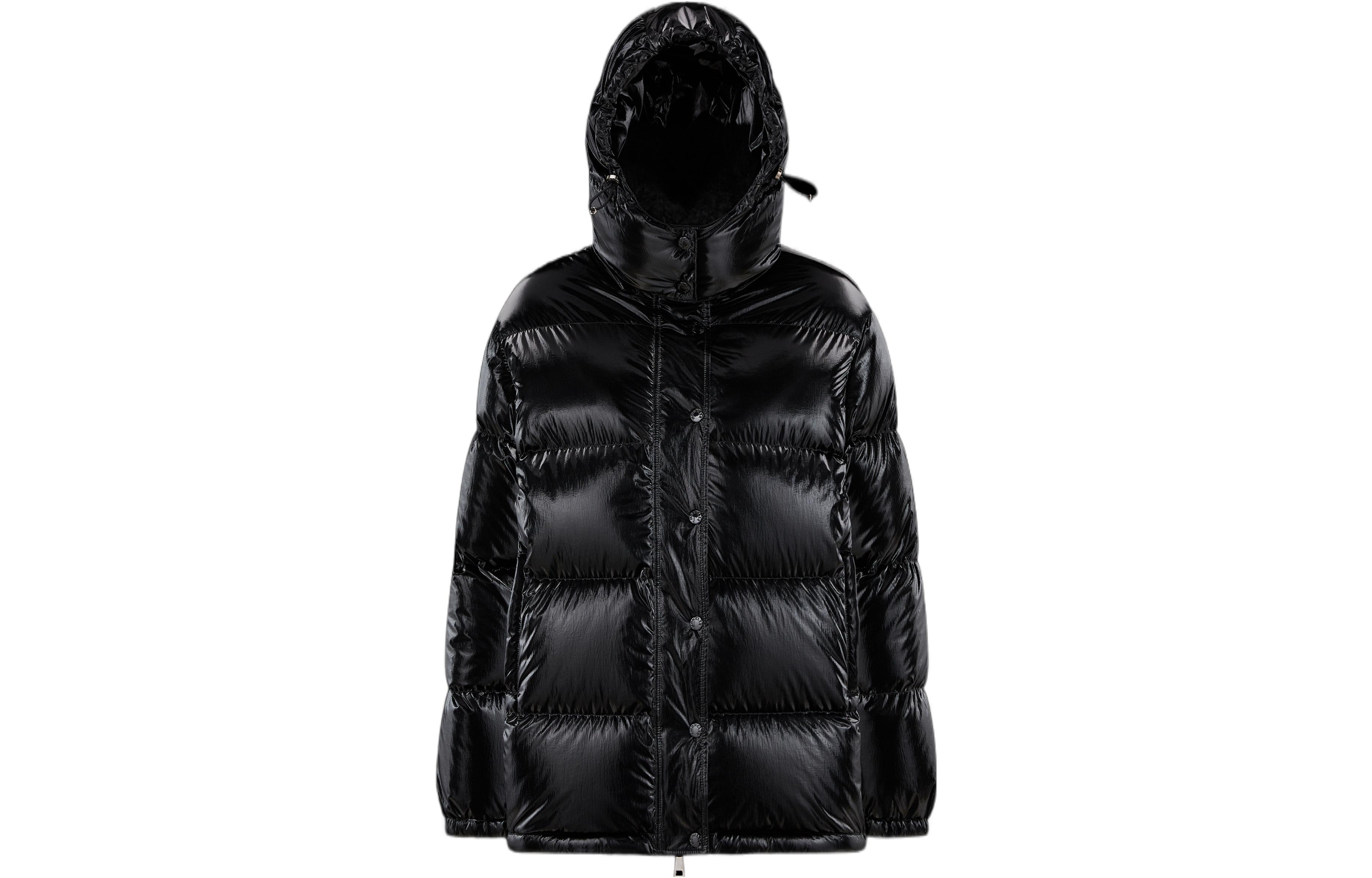 (Women) Moncler FW22 Black Glossy Quilted Waterproof Down Jacket Women H20931A0010653A3H999