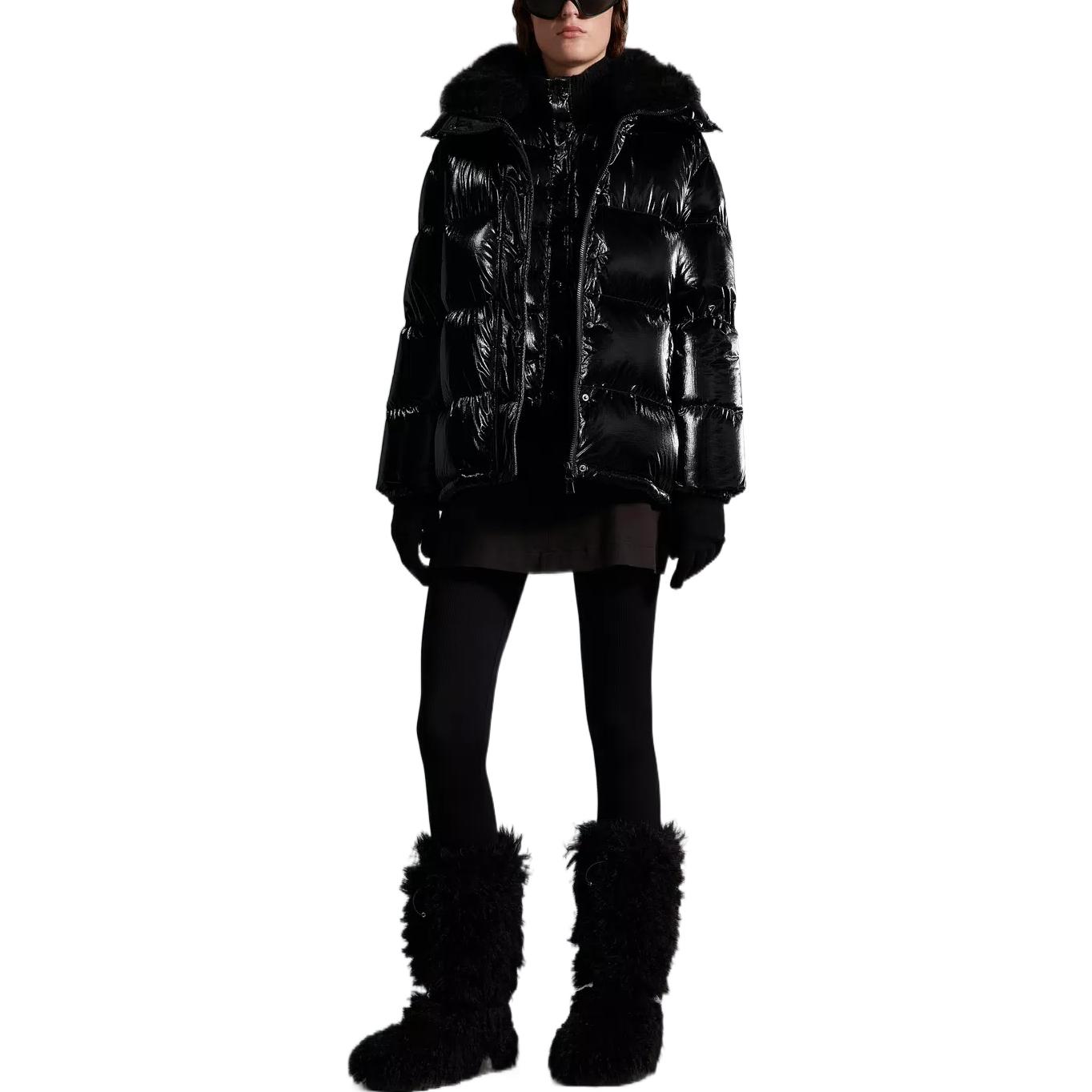 (Women) Moncler FW22 Black Glossy Quilted Waterproof Down Jacket Women H20931A0010653A3H999 圖 3