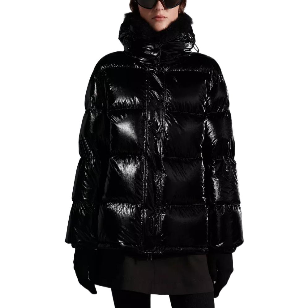 (Women) Moncler FW22 Black Glossy Quilted Waterproof Down Jacket Women H20931A0010653A3H999 圖 4