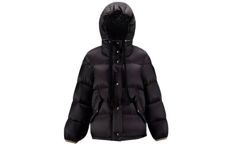 (Women) Moncler FW22 Black Solid Color Hooded Down Jacket H20941A00001M1998999