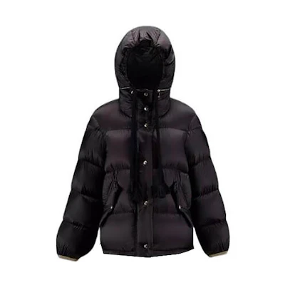 (Women) Moncler FW22 Black Solid Color Hooded Down Jacket H20941A00001M1998999