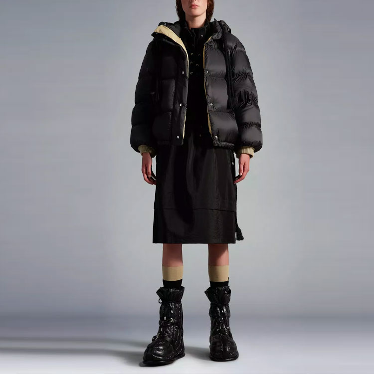 (Women) Moncler FW22 Black Solid Color Hooded Down Jacket H20941A00001M1998999 圖 3