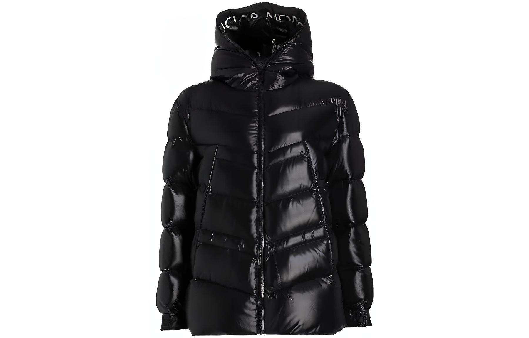 (Women) Moncler FW22 Clair  Black Glossy Down Jacket Winter Short Hooded Coat. H20931A0002268950999