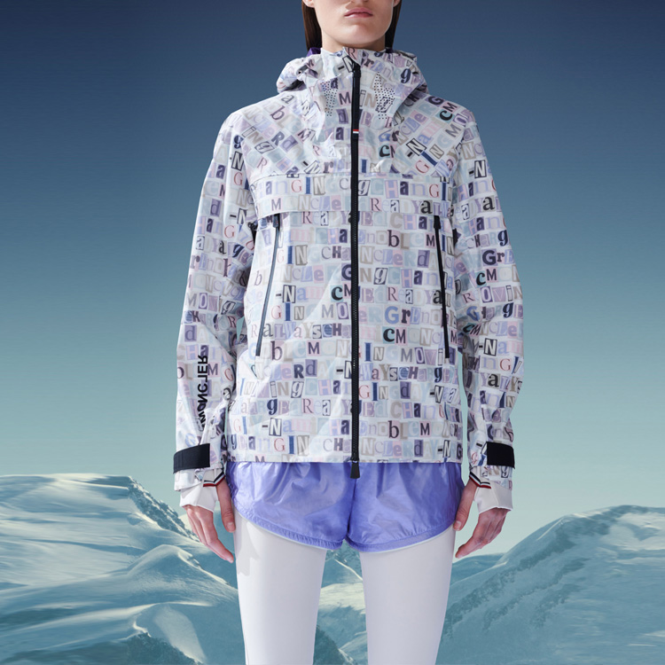 (Women) Moncler FW22 Colorful All-Over Logo Print Zip Hoodie Jacket Women H20981A00008596AJF60 圖 4