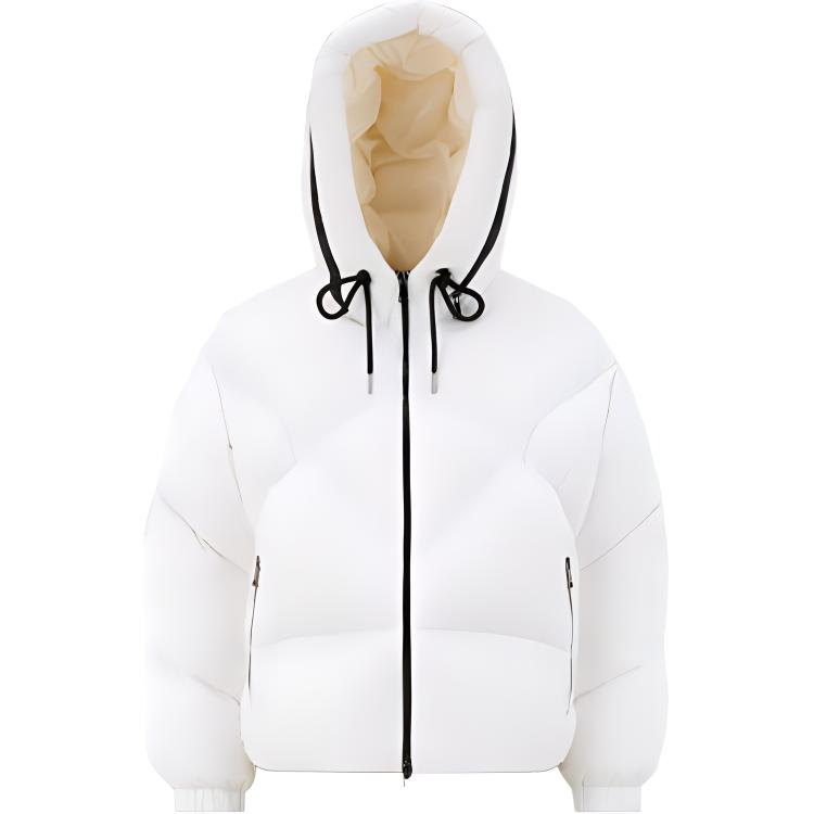 (Women) Moncler FW22 Estom Logo Print Short Down Jacket White  Winter Wear. H20931A00080595A2032 圖 2