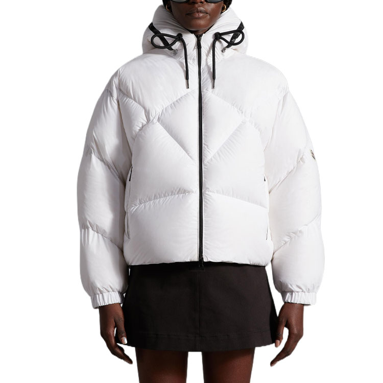 (Women) Moncler FW22 Estom Logo Print Short Down Jacket White  Winter Wear. H20931A00080595A2032 圖 5