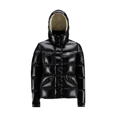 (Women) Moncler FW22 Flumet Glossy Short Hooded Down Jacket Black. H20931A0011468950999