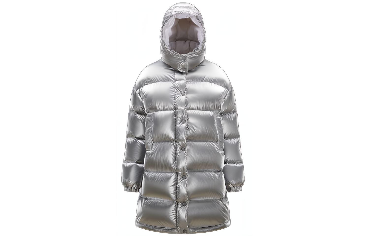 Buy (W) Moncler FW22 GAOU 银色长款连帽羽绒服冬季滑雪服。 H20931C0007653A3H900