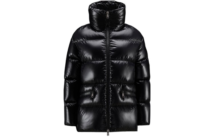 (Women) Moncler FW22 Genos Glossy Down Jacket Winter  Black Long Sleeve Coat H20931A0010868950999