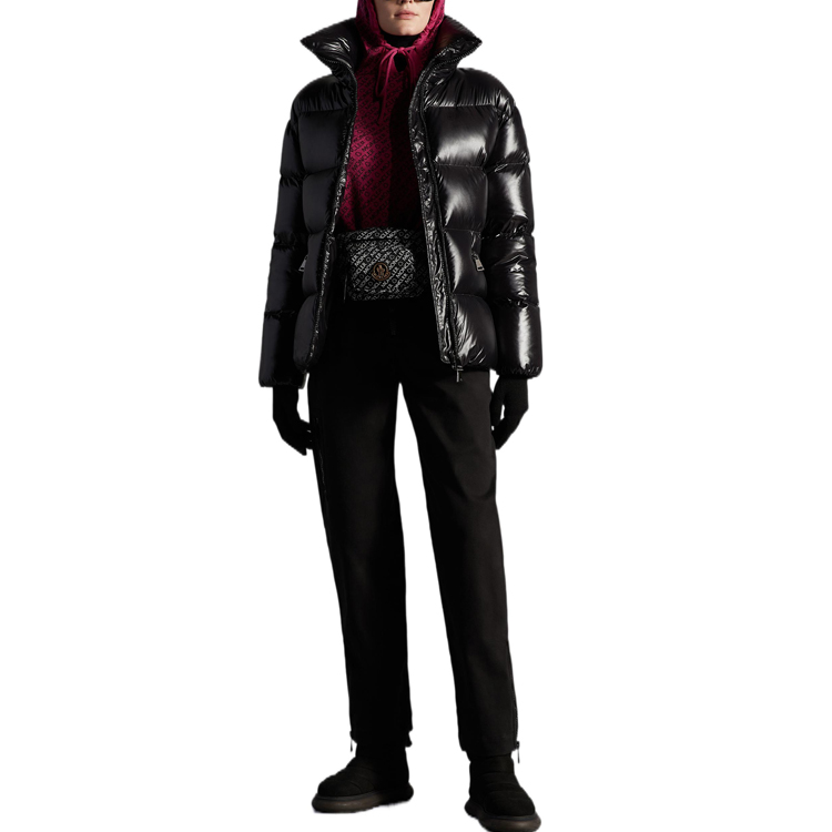 Lookbook (W) Moncler FW22 Genos 亮面羽絨外套冬季黑色長袖大衣 H20931A0010868950999