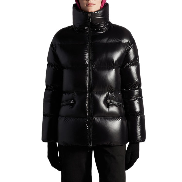 Shop (W) Moncler FW22 Genos 亮面羽絨外套冬季黑色長袖大衣 H20931A0010868950999