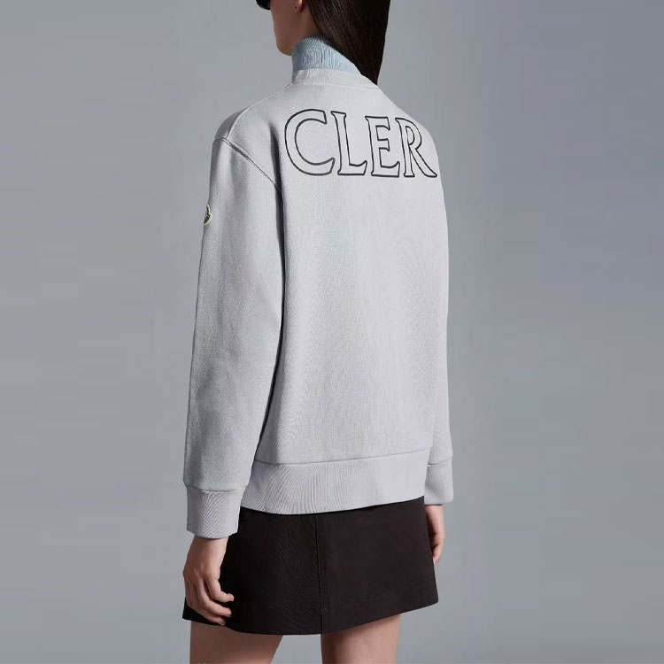 (Women) Moncler FW22 Grey Pullover Sweatshirt with Letter Logo H20938G00029809KX90F 圖 4