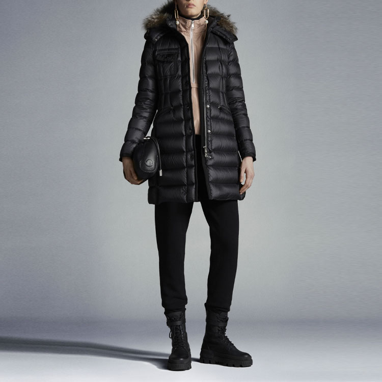 (Women) Moncler FW22 Hermifur  Black Hooded Puffer Jacket with Zip Closure. H20931C5160153048999 圖 3