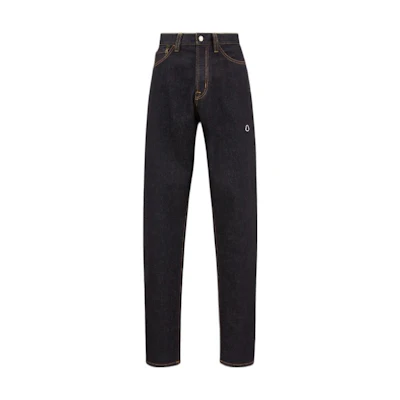 (Women) Moncler FW22 High-Waist Button Casual Denim Jeans Women - Blue H209U2A00002M2320790