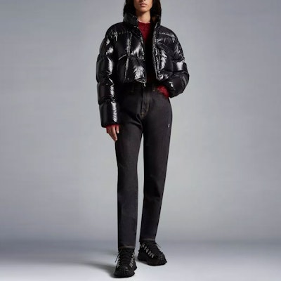 (Women) Moncler FW22 High-Waist Button Casual Denim Jeans Women - Blue H209U2A00002M2320790 Lookbook (Women) Moncler FW22 High-Waist Button Casual Denim Jeans Women - Blue H209U2A00002M2320790