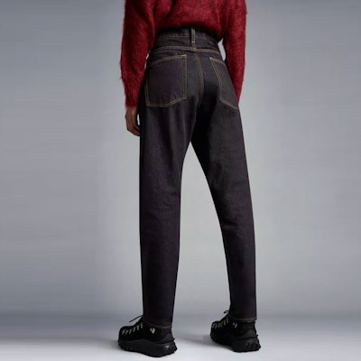 (Women) Moncler FW22 High-Waist Button Casual Denim Jeans Women - Blue H209U2A00002M2320790 Purchase (Women) Moncler FW22 High-Waist Button Casual Denim Jeans Women - Blue H209U2A00002M2320790