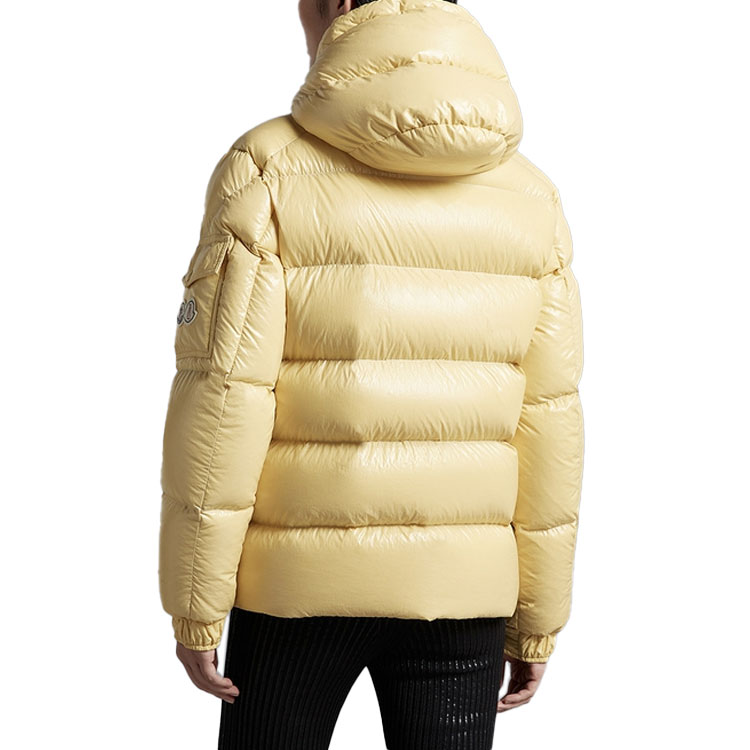 (Women) Moncler FW22 Maya 70th Anniversary Hooded Zip Short Down Jacket Women - Linen Yellow H20931A001535969T12G 圖 5