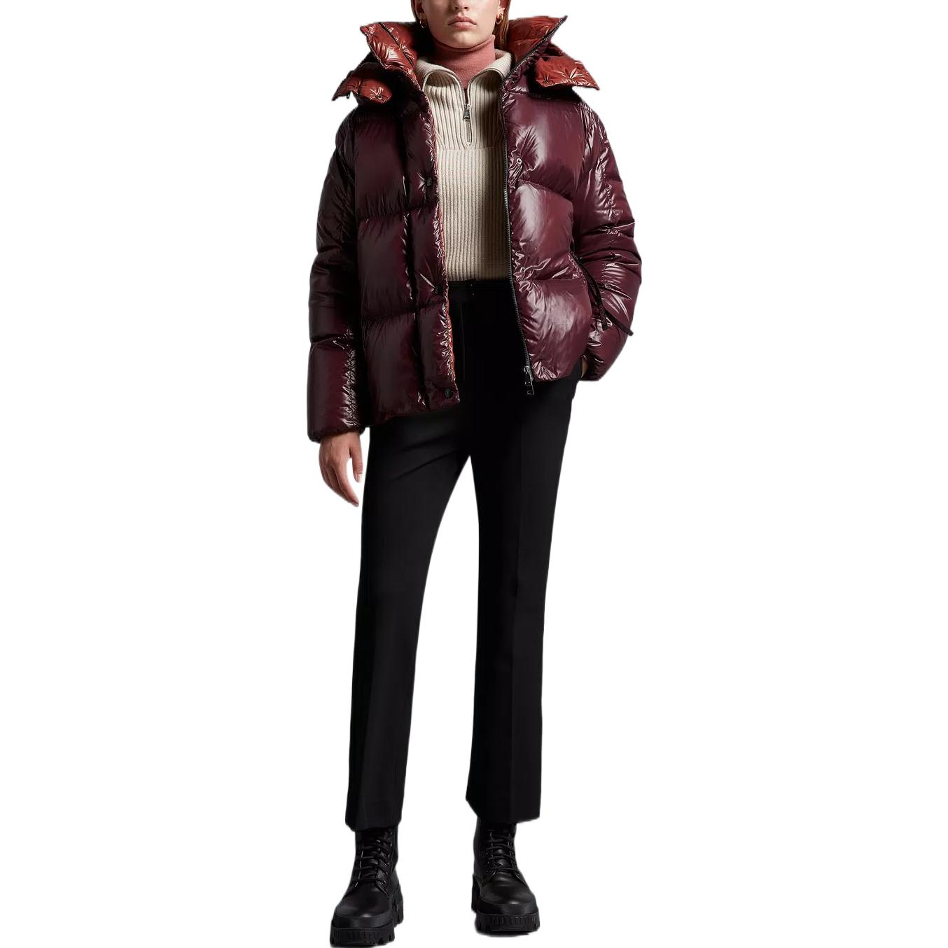 (Women) Moncler FW22 Parana Solid Color  Down Jacket Maroon H20931A0006568950438 圖 3