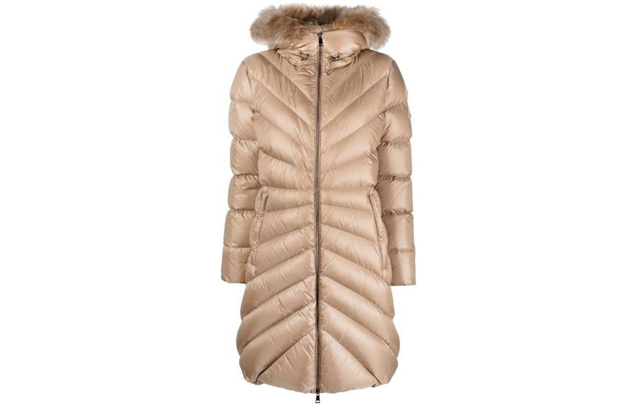 (Women) Moncler FW23  Beige Long Hooded Down Jacket I20931C00023595ZZ239 圖 2