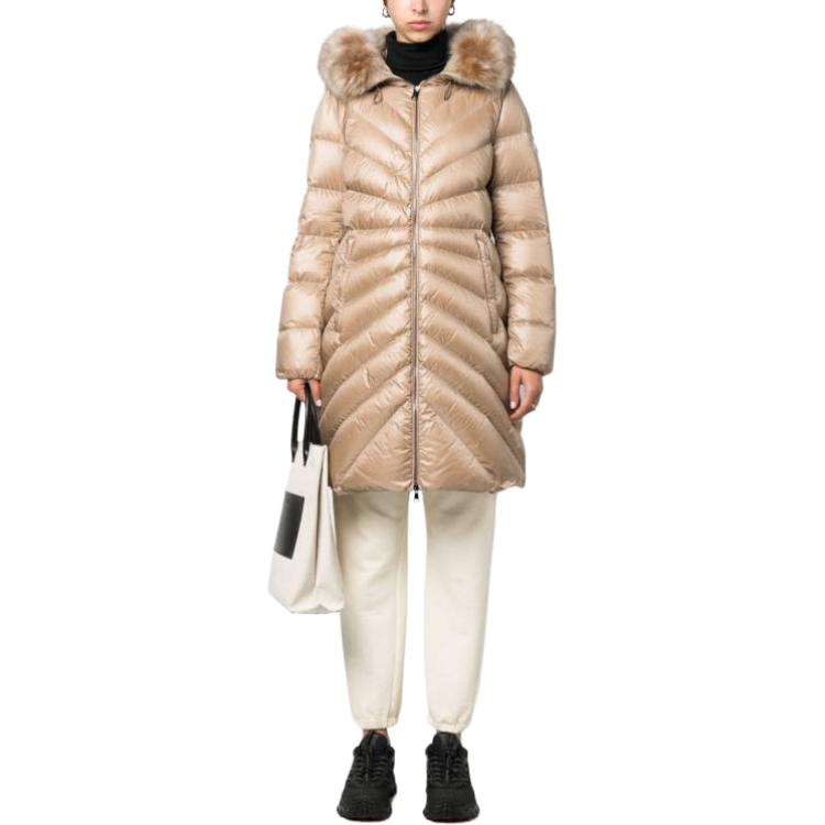 (Women) Moncler FW23  Beige Long Hooded Down Jacket I20931C00023595ZZ239 圖 3