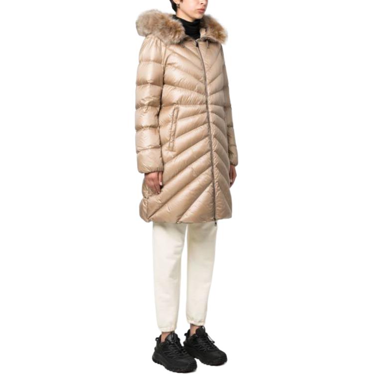(Women) Moncler FW23  Beige Long Hooded Down Jacket I20931C00023595ZZ239 圖 5