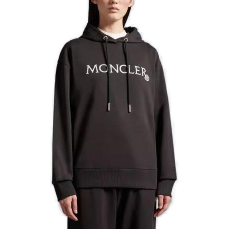 Lookbook (W) Moncler FW23 黑色刺繡Logo連帽長袖衛衣. J10938G0001689A1K999