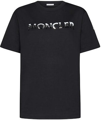 (W) Moncler FW23 黑色字母印花短袖圓領T恤 8C00028829HP999 Buy (W) Moncler FW23 黑色字母印花短袖圓領T恤 8C00028829HP999