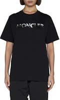 (W) Moncler FW23 黑色字母印花短袖圓領T恤 8C00028829HP999 Shop (W) Moncler FW23 黑色字母印花短袖圓領T恤 8C00028829HP999