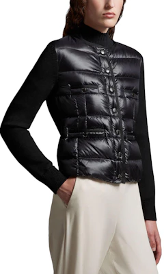 (Women) Moncler FW23 Black Puffer Jacket with Pocket and Concealed Buttons I20939B00011M1131999 Details for (Women) Moncler FW23 Black Puffer Jacket with Pocket and Concealed Buttons I20939B00011M1131999