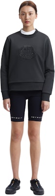 (W) Moncler FW23 Crystal Logo Crewneck Long Sleeve Sweatshirt Hitam 8G00053899TR999 Lookbook (W) Moncler FW23 Crystal Logo Crewneck Long Sleeve Sweatshirt Hitam 8G00053899TR999