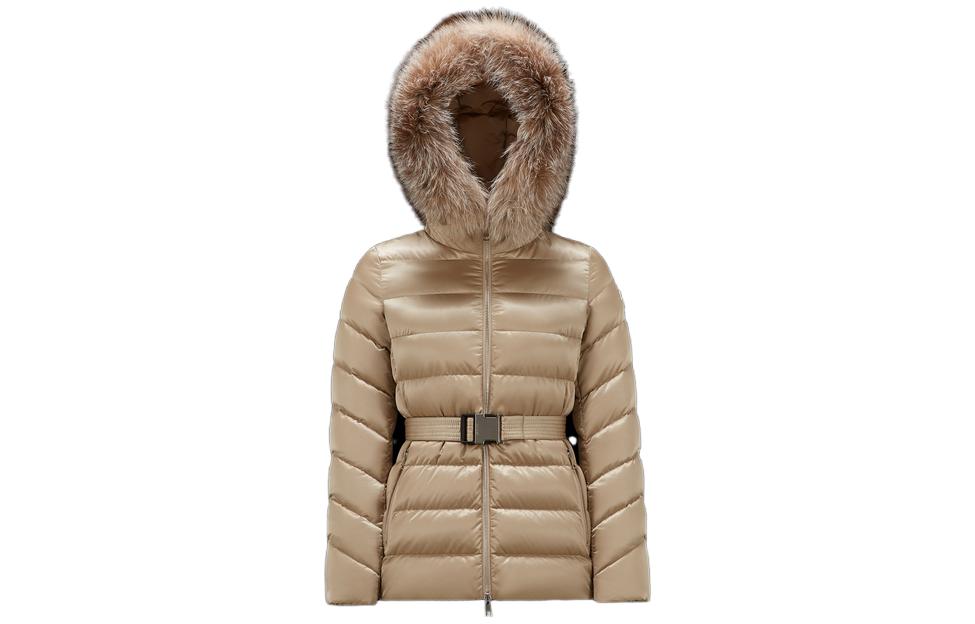 (Women) Moncler FW23  Light Brown Slim-Fit Hooded Puffer Jacket. I20931A0011759685229