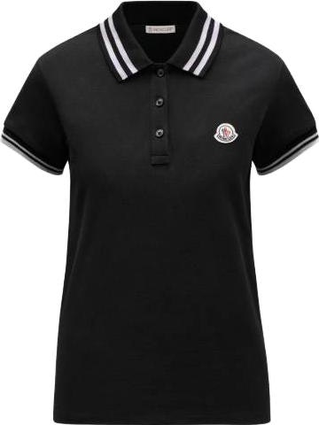 women-moncler-fw-23-logo-patch-polo-shirt-short-sleeve-pullover-black-j10938-a0000984720999