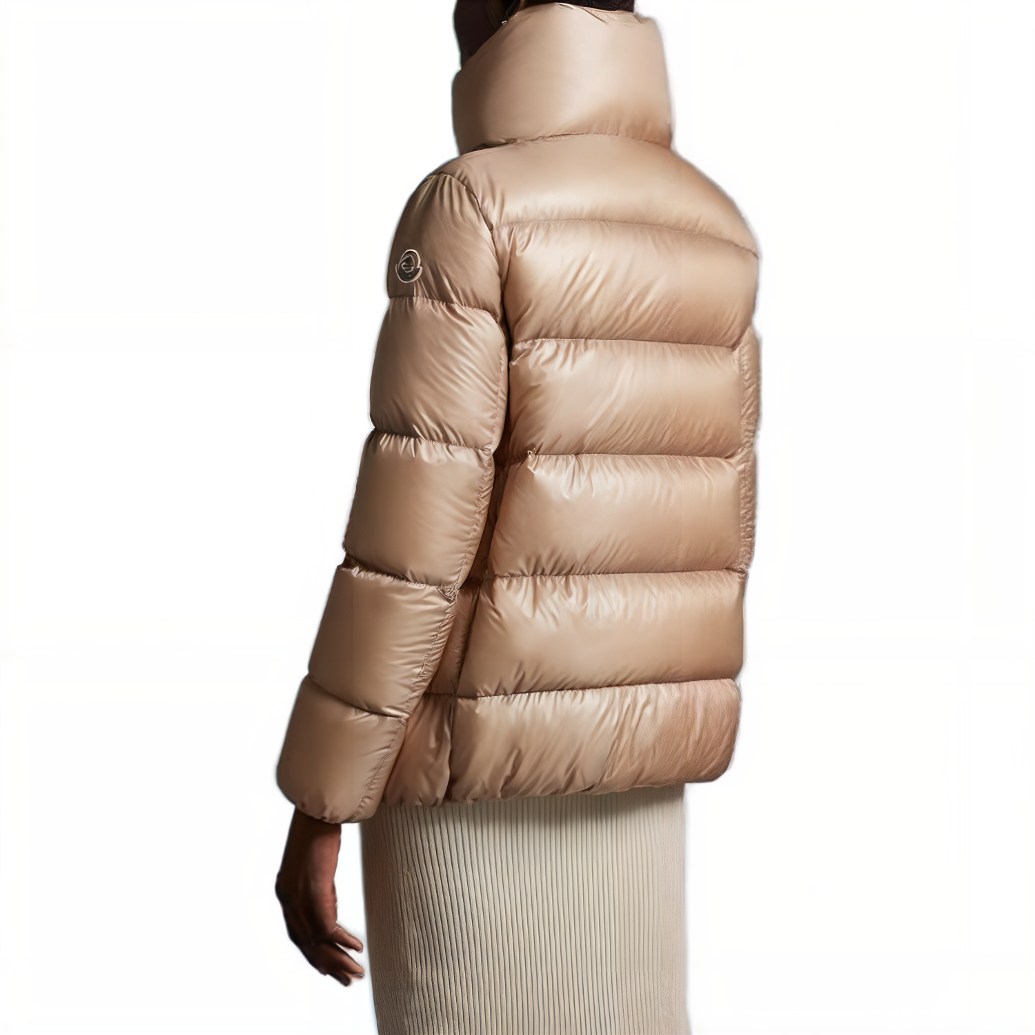 Shop (W) Moncler FW23 Jaket Puffer Fitted Cochevis Coklat Muda. I20931A00144595ZZ239