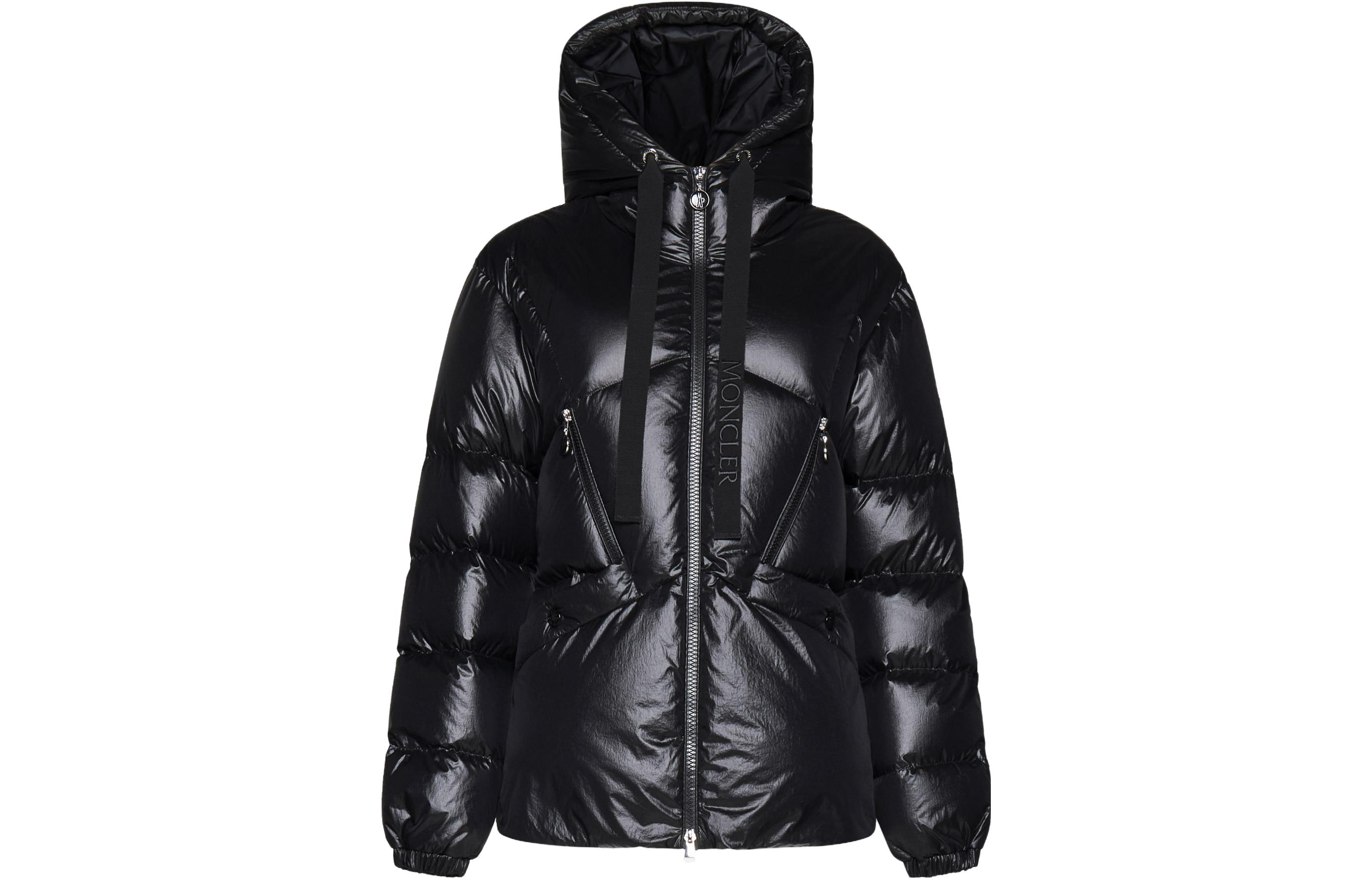 (Women) Moncler FW23 Glossy Hooded Long Sleeve Down Jacket  Black. 1A000525972C999 圖 2