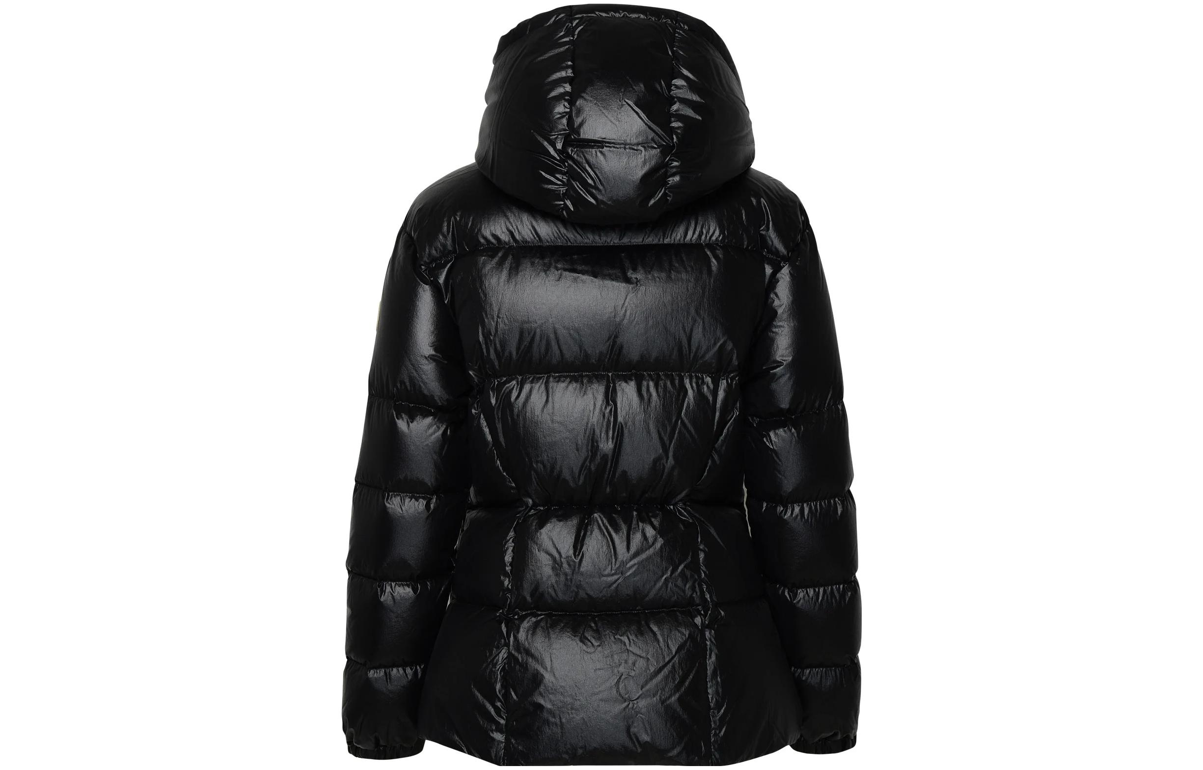 (Women) Moncler FW23 Glossy Hooded Long Sleeve Down Jacket  Black. 1A000525972C999 圖 3