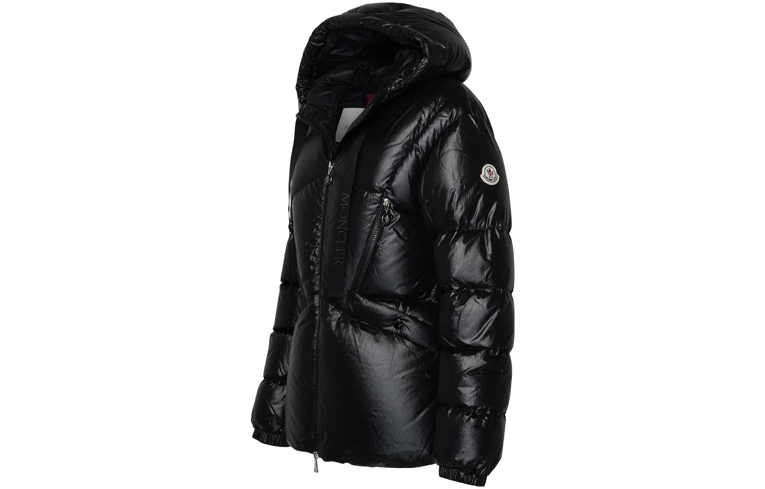 (Women) Moncler FW23 Glossy Hooded Long Sleeve Down Jacket  Black. 1A000525972C999 圖 4