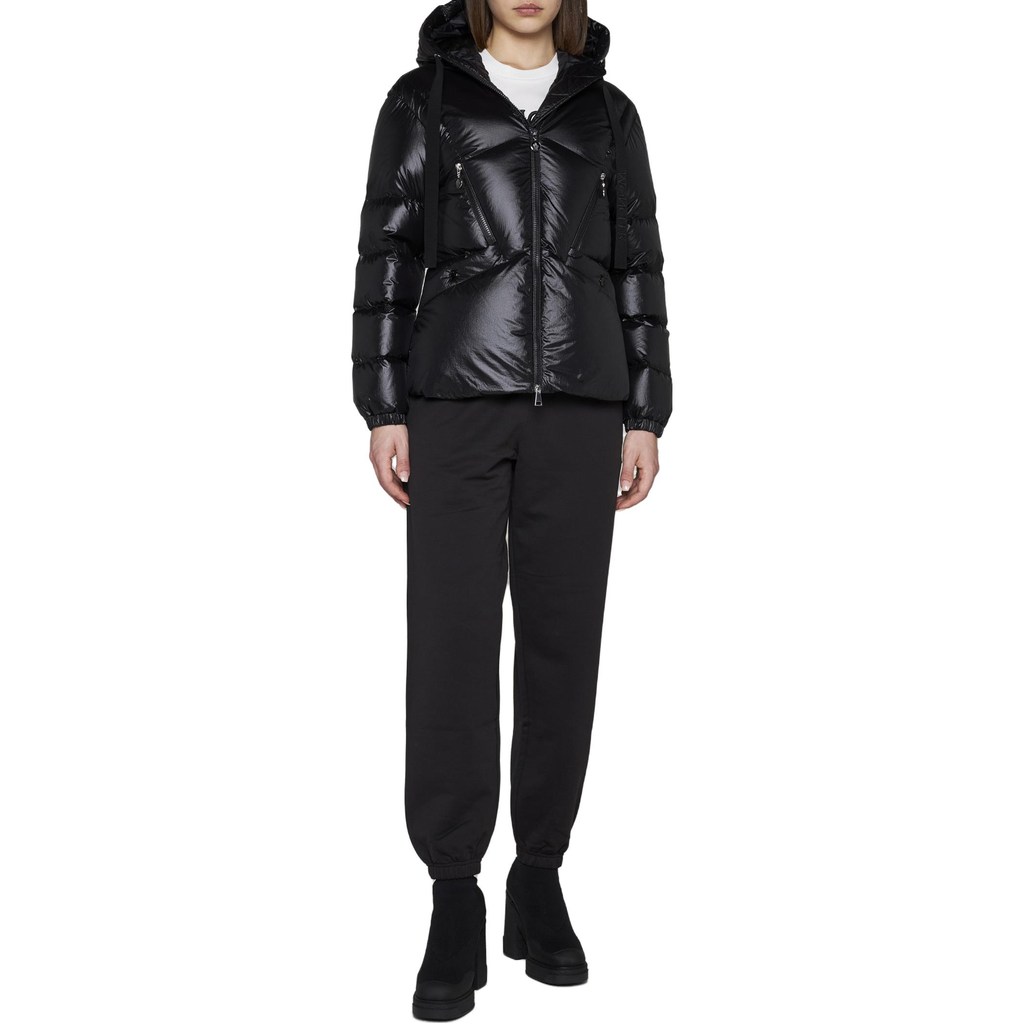 (Women) Moncler FW23 Glossy Hooded Long Sleeve Down Jacket  Black. 1A000525972C999 圖 5