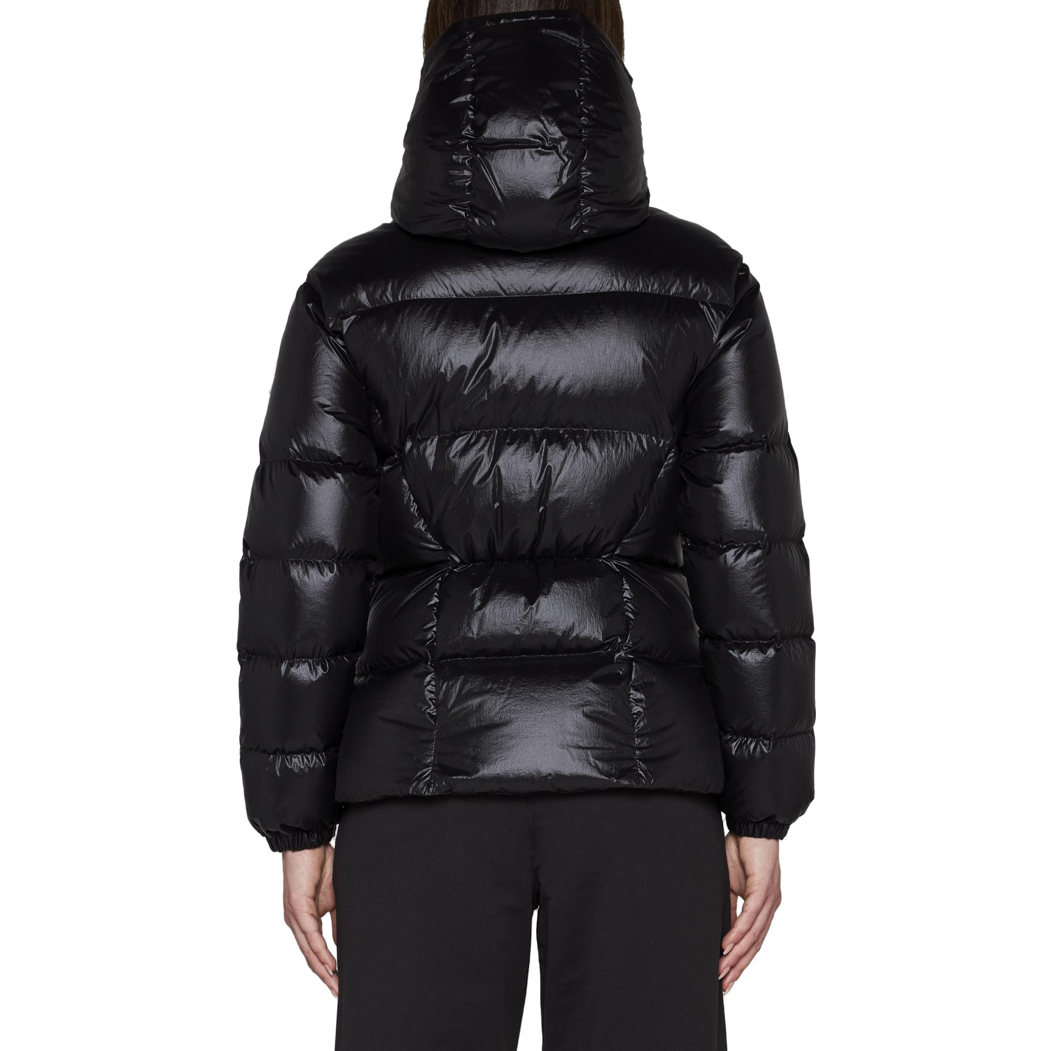 (Women) Moncler FW23 Glossy Hooded Long Sleeve Down Jacket  Black. 1A000525972C999 圖 7