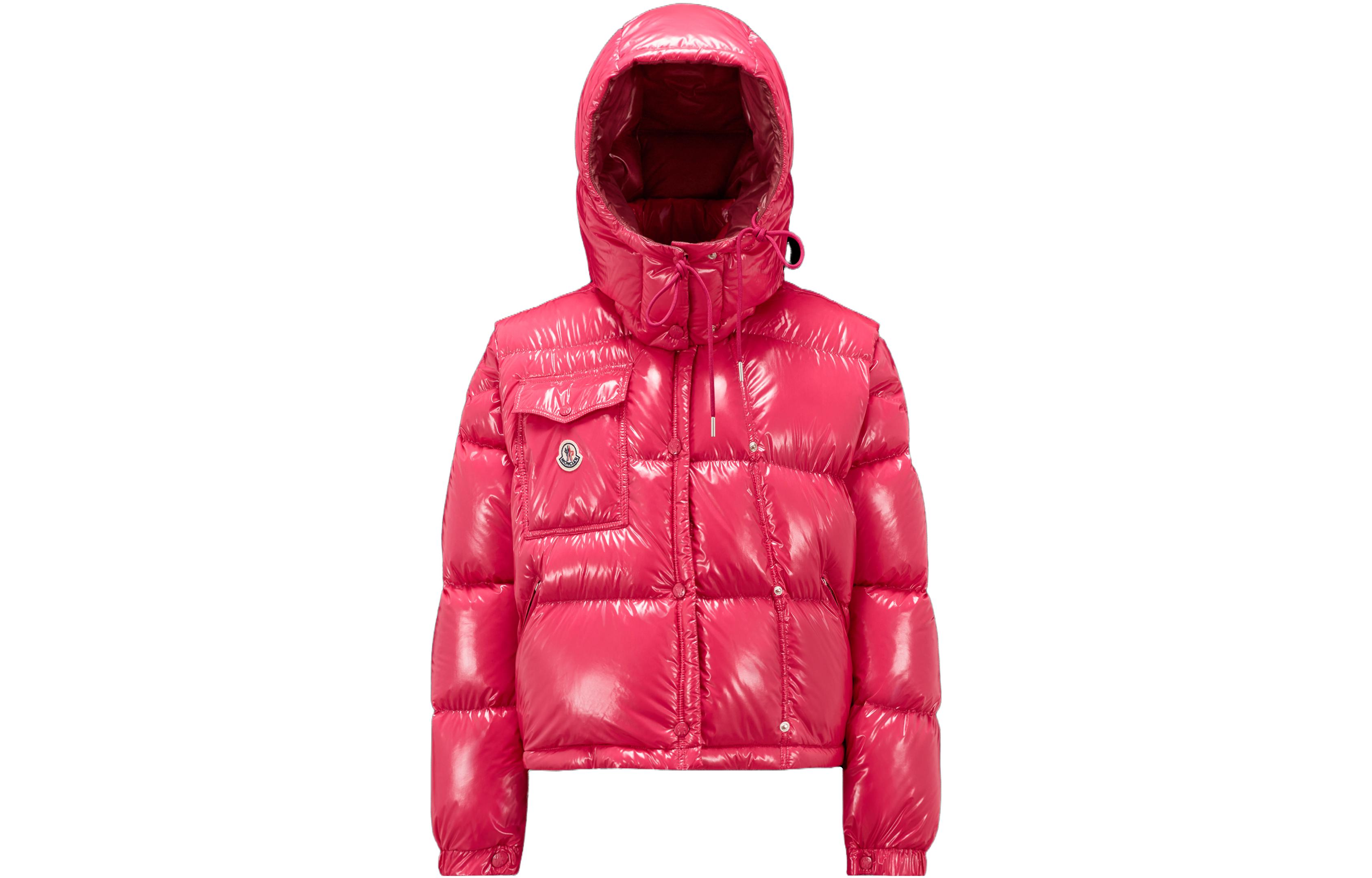 (Women) Moncler FW23 Karakorum Purple Red  Short Down Jacket Adjustable Hood. I20931A0018359607541
