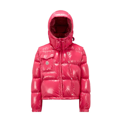 (Women) Moncler FW23 Karakorum Purple Red Short Down Jacket Adjustable Hood. I20931A0018359607541