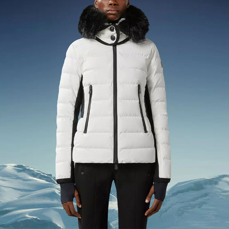 (Women) Moncler FW23 Lamoura  Short Down Jacket White Colorblock Hooded Design I20981A0004053861P09 圖 4